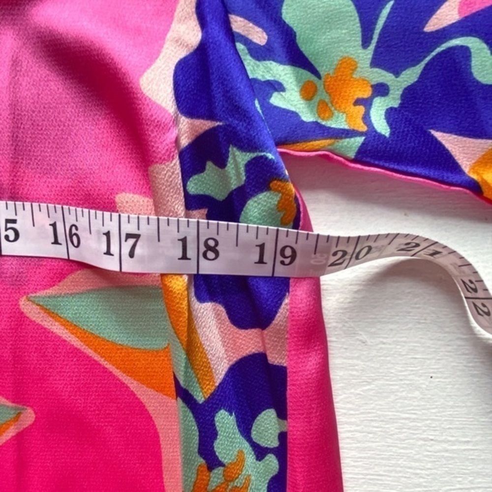 Jodifl Pink and Blue Floral Long Sleeve Blouse NWT - Picture 13 of 14